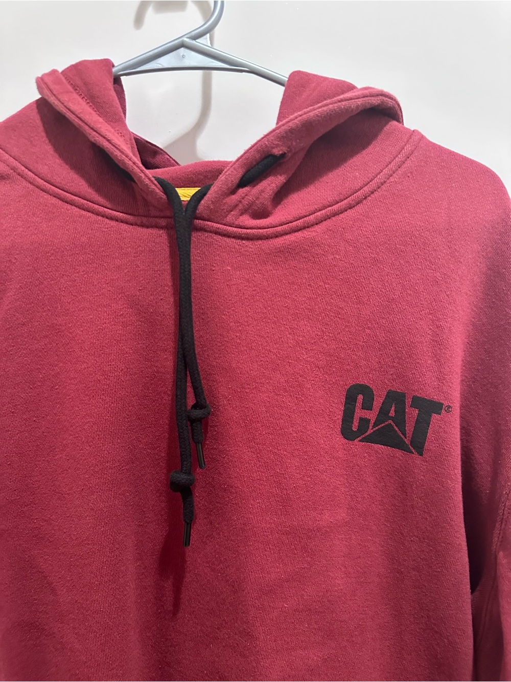 CAT Men's Maroon Hoodie with Chest Logo